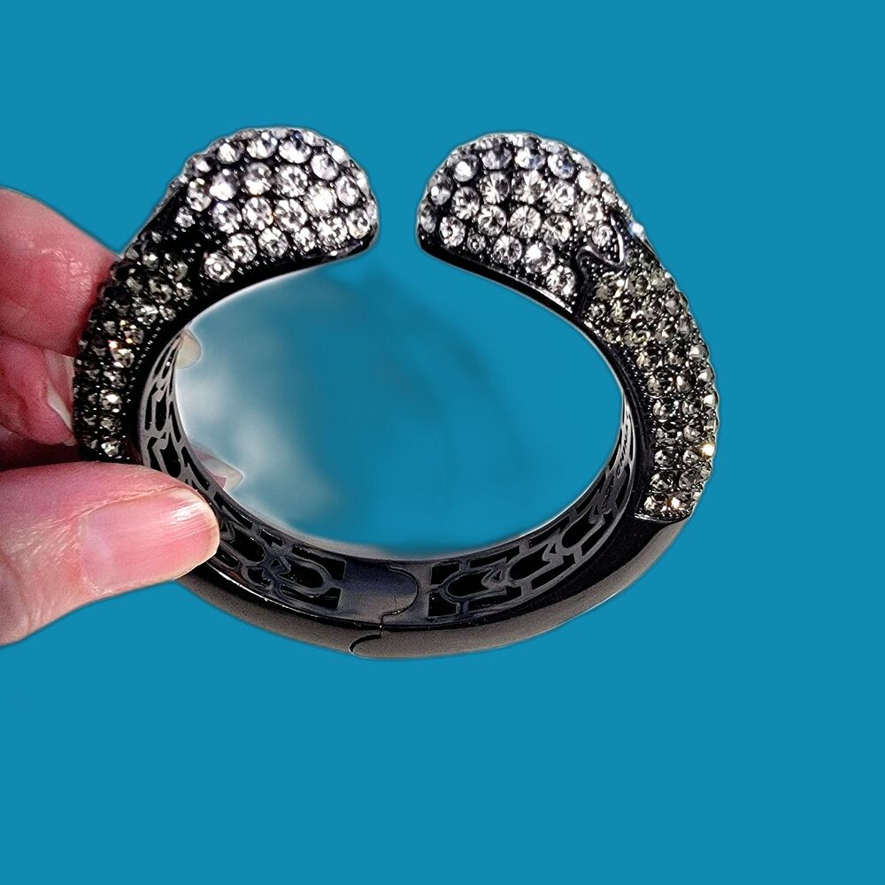 Joan Boyce Swarovski Crystal Cuff Bangle Bracelet